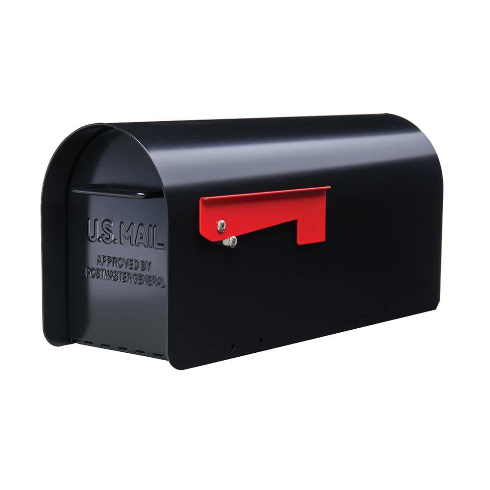 Ironside Black, Large, Steel, Post Mount Mailbox - Hercitys