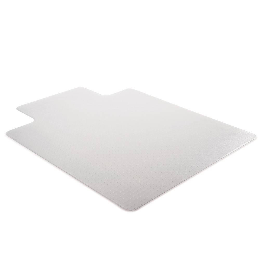 Medium Pile Clear 45 in. x 53 in. Vinyl SuperMat with Lip Chair Mat - Hercitys