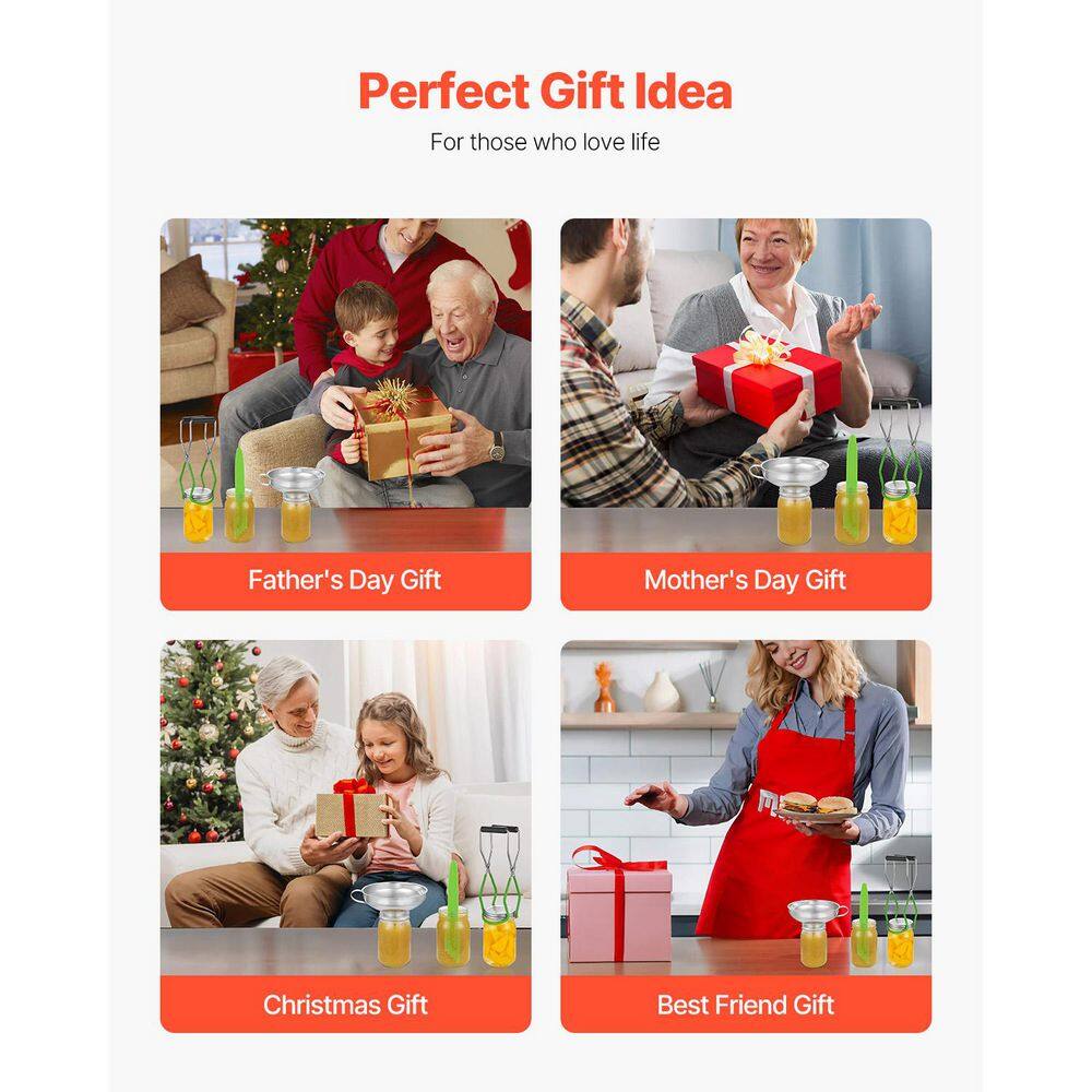 Canning Supplies Starter Kit, 9 Pcs, Corrosion Resistant Food Storage, Canning Tools Set, Stainless Steel for Beginners - Hercitys