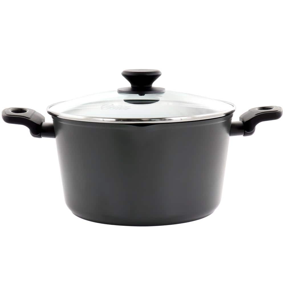 Kingsway 5.5 qt. Aluminum Nonstick Dutch Oven in Black With Lid - Hercitys