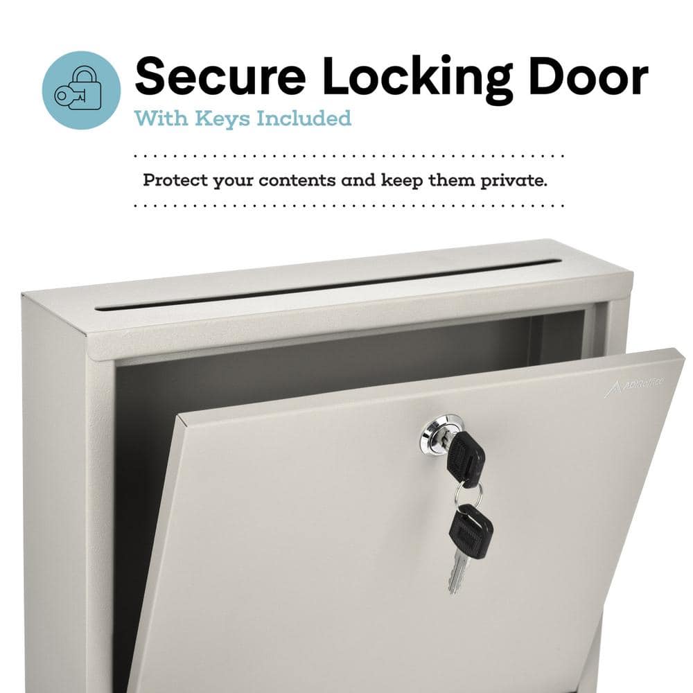 Large Size Steel Multi-Purpose Beige Drop Box Mailbox - Hercitys