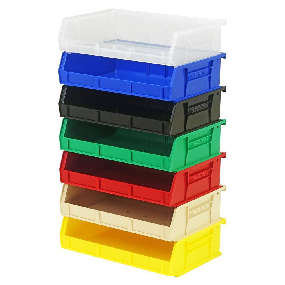 Ultra Series 2.11 qt. Stack and Hang Bin in Ivory (8-Pack) - Hercitys