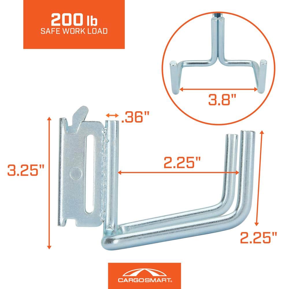 Zinc Plated Dual Arm Tool Hook (1-Pack) - Hercitys
