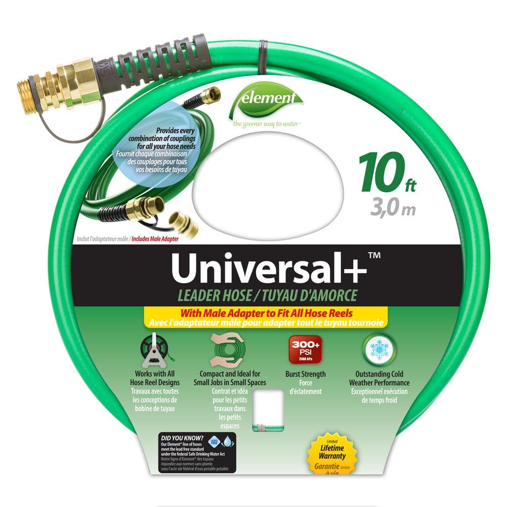 Universal+ 1/2 in. x 10 ft. Heavy Duty Leader Hose - Hercitys