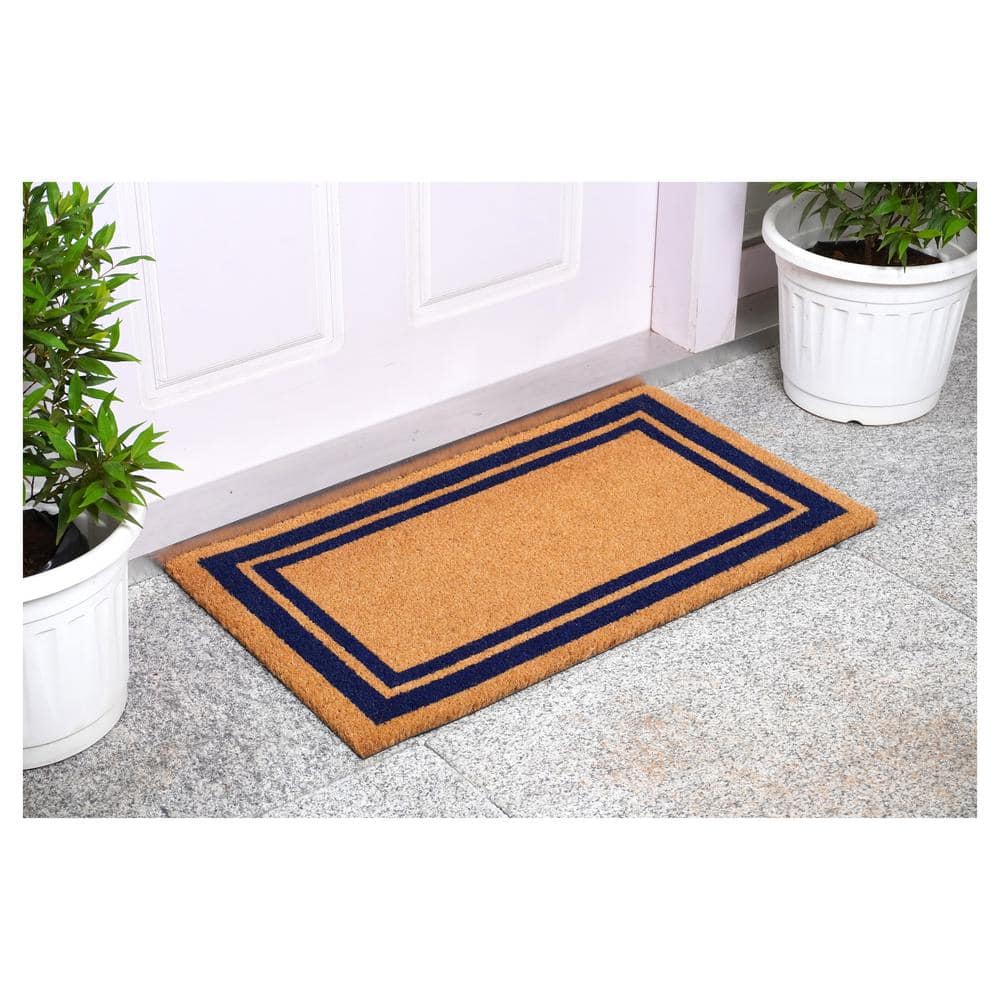 Dark Blue Border Doormat 24″ x 36″ - Hercitys
