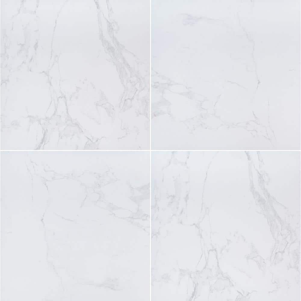 Praia Carrara 2 cm. x 24 in. x 24 in. Matte Porcelain Stone Look Paver Tile (56 sq. ft./pallet) - Hercitys