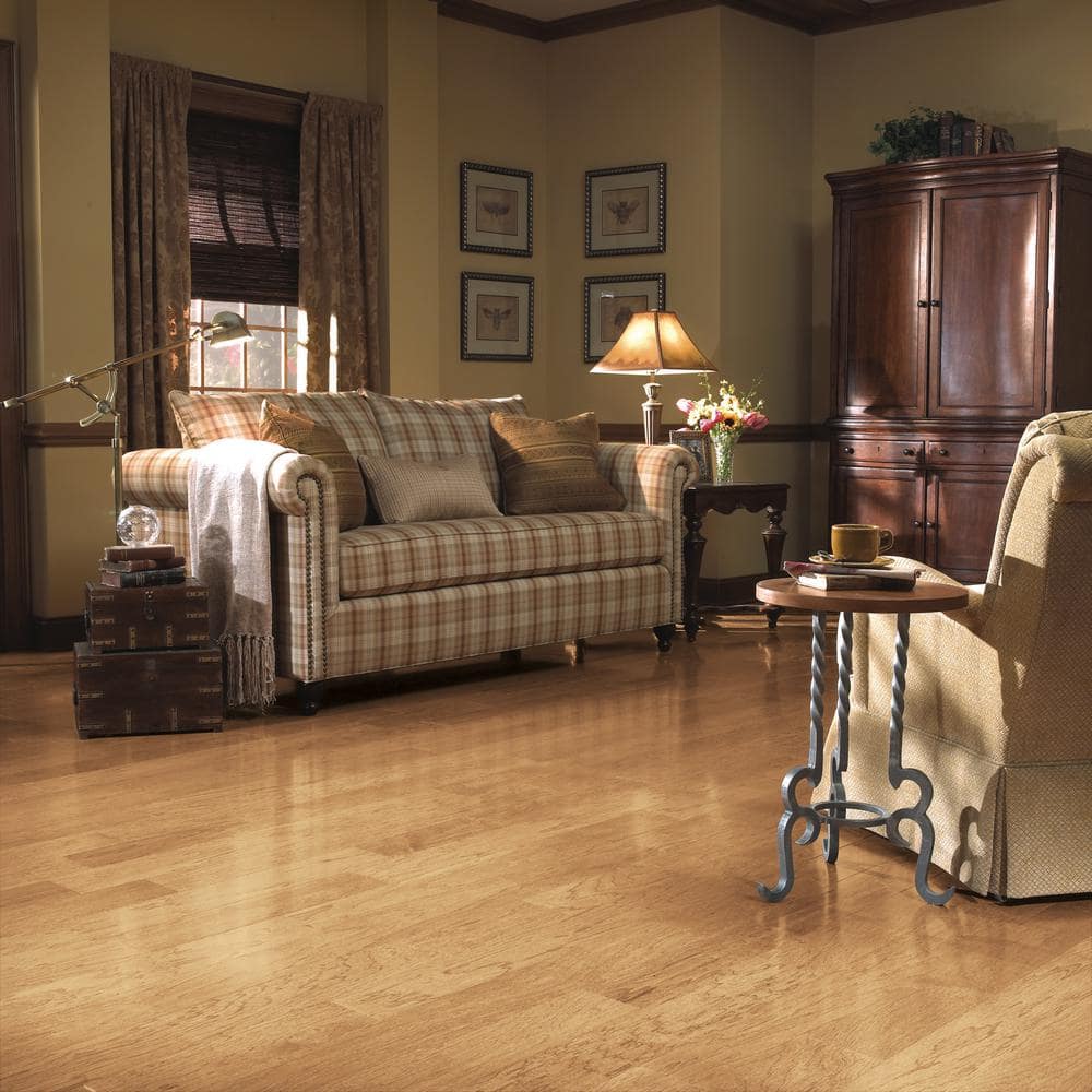 Town Hall Natural Birch 3/8 in. T x 5 in. W T+G Smooth Engineered Hardwood Flooring (36.5 sq.ft./ctn) - Hercitys