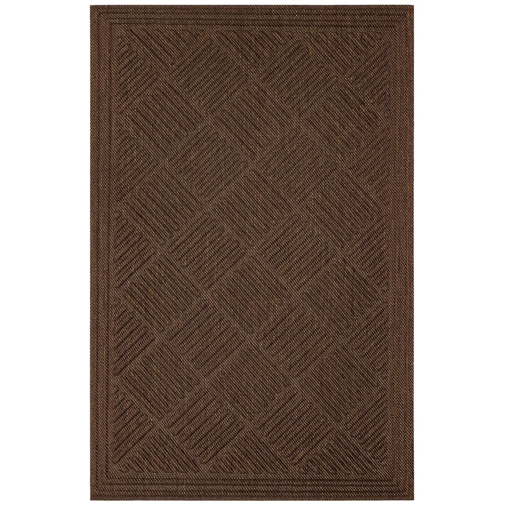 Parquet Impressions Jacquard Copper 18 in. x 30 in. Recycled Rubber Indoor/Outdoor Door Mat - Hercitys