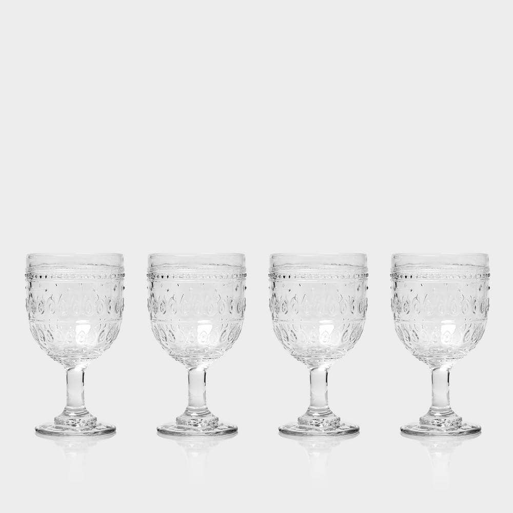 Fez 4-Piece 12 oz. Clear Wine Glass Set - Hercitys