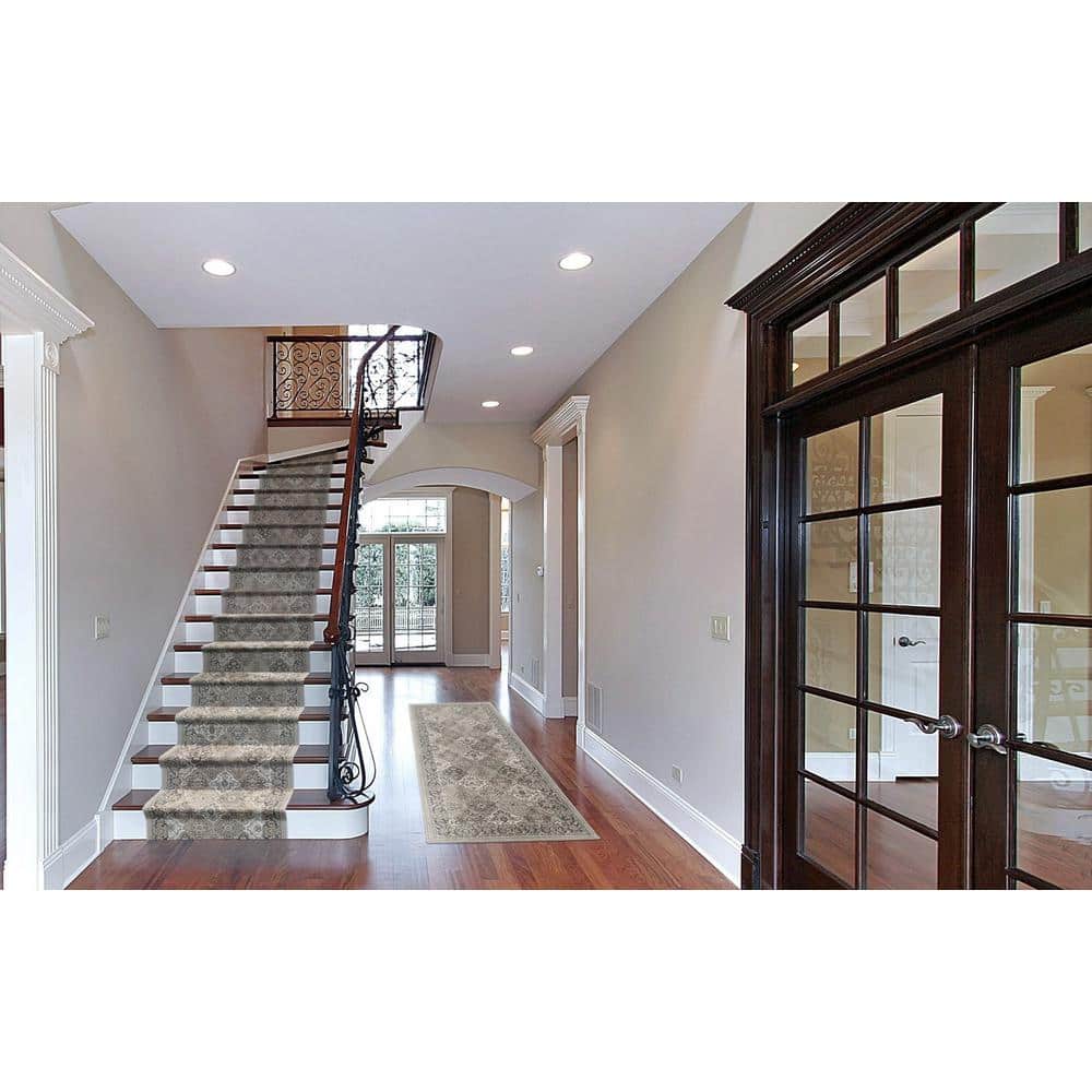 Kurdamir Lochlan Multi 26 in. x Your Choice Length Stair Runner Rug - Hercitys