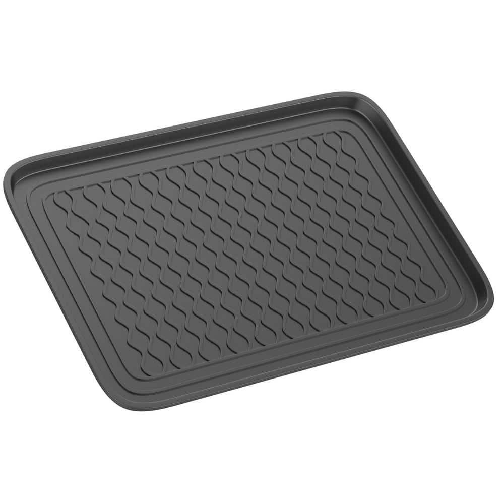 Black15. 75 in. x 23.75 in. Medium Recycled Polypropylene All Weather Boot Tray (2 Sets of 2) - Hercitys