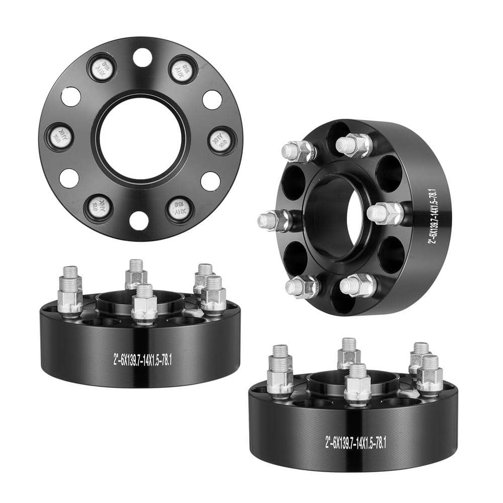 Wheel Spacers, Wheel Adapters, 6 Lug Forged Spacer, Fit for 1984-2018 Chevrolet, GMC, and Cadillac, 4-Piece Black - Hercitys