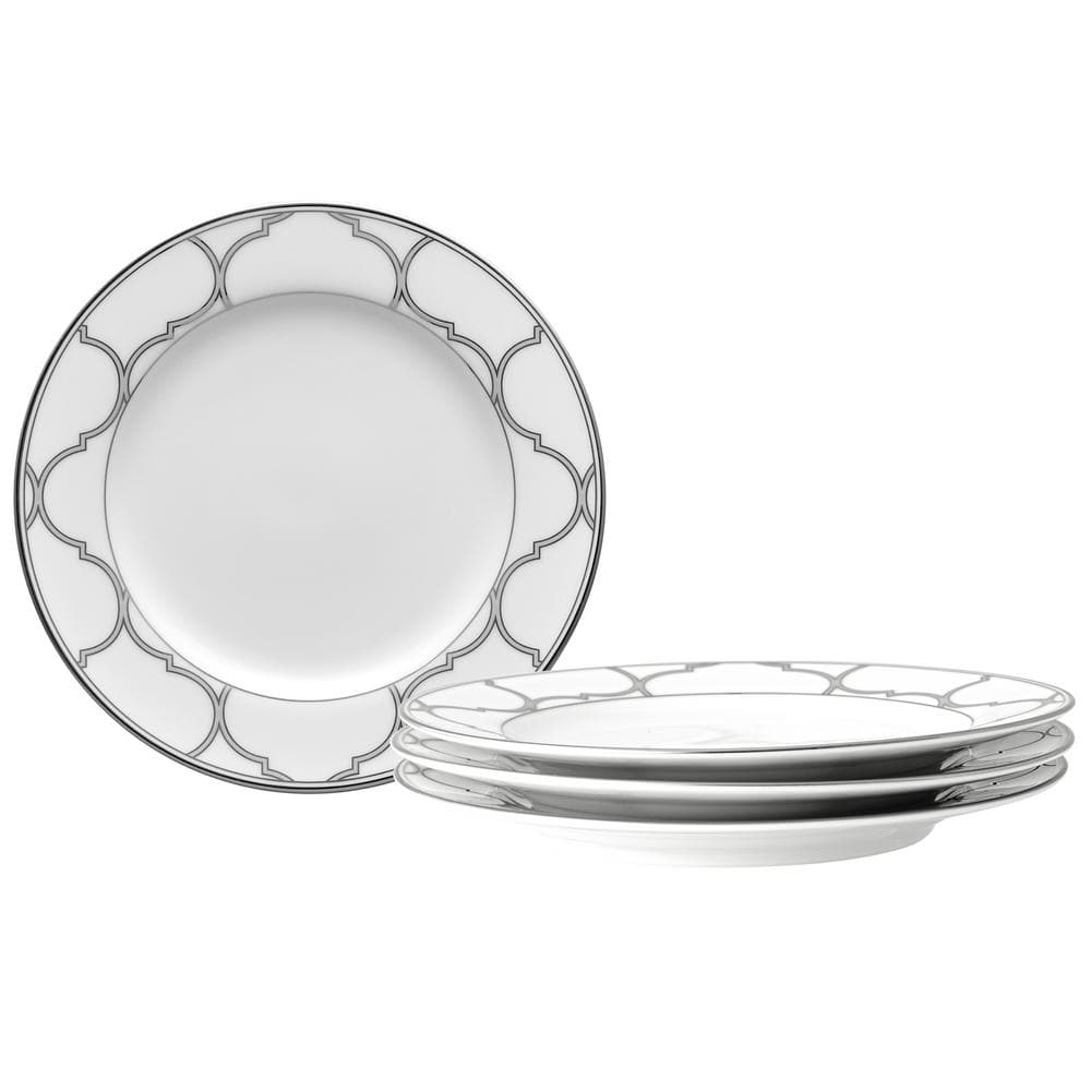 Eternal Palace 6.5 in. (Platinum) Porcelain Bread and Butter/Appetizer Plates, (Set of 4) - Hercitys