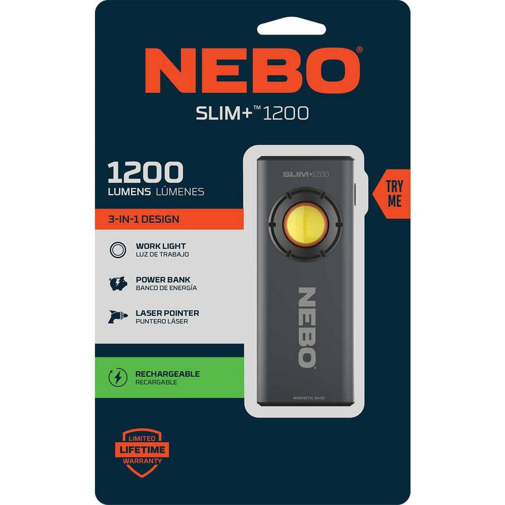 Slimplus 1200 Lumens Rechargeable Flashlight and Power Bank with Laser - Hercitys