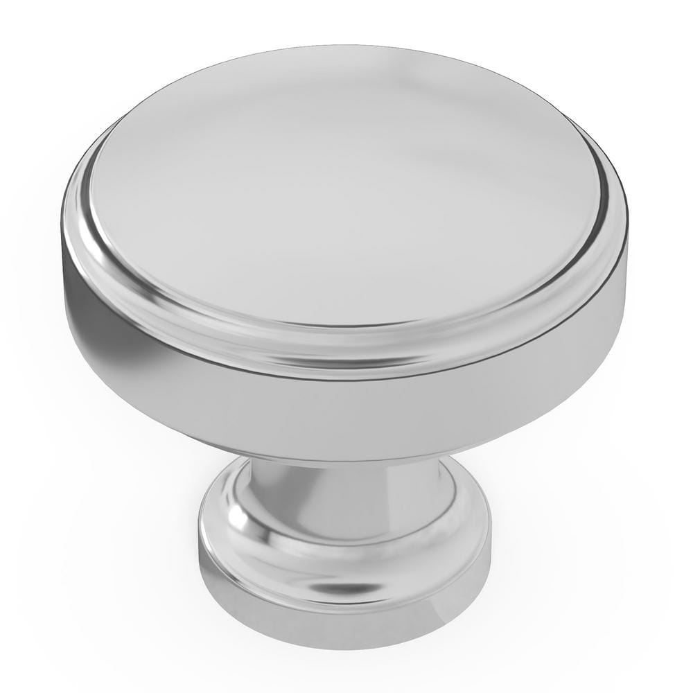 Piper 1-1/4 in. Diameter Chrome Cabinet Knob (10-Pack) - Hercitys
