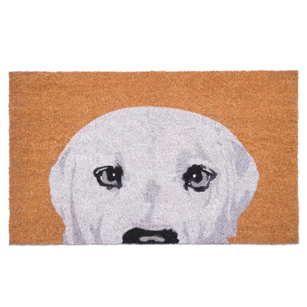 White Labrador 24 in. x 36 in. Indoor or Outdoor Door Mat - Hercitys