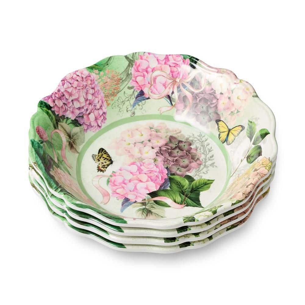 Garden Path 28 fl. oz. Multi-Colored Melamine All Purpose Bowl (Set of 4) - Hercitys