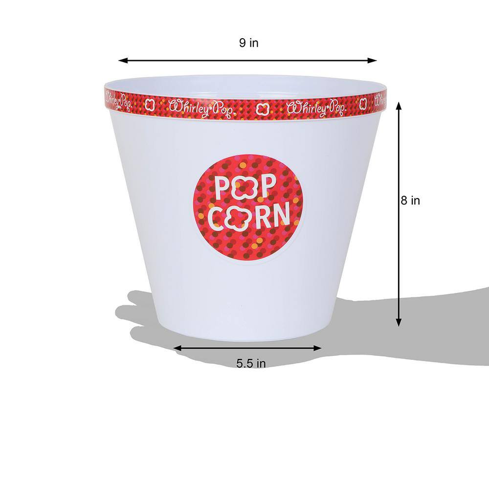 6 qt. 5-Piece Red Whirley-Pop Popcorn Bowls with Kernel Catcher Set - Hercitys