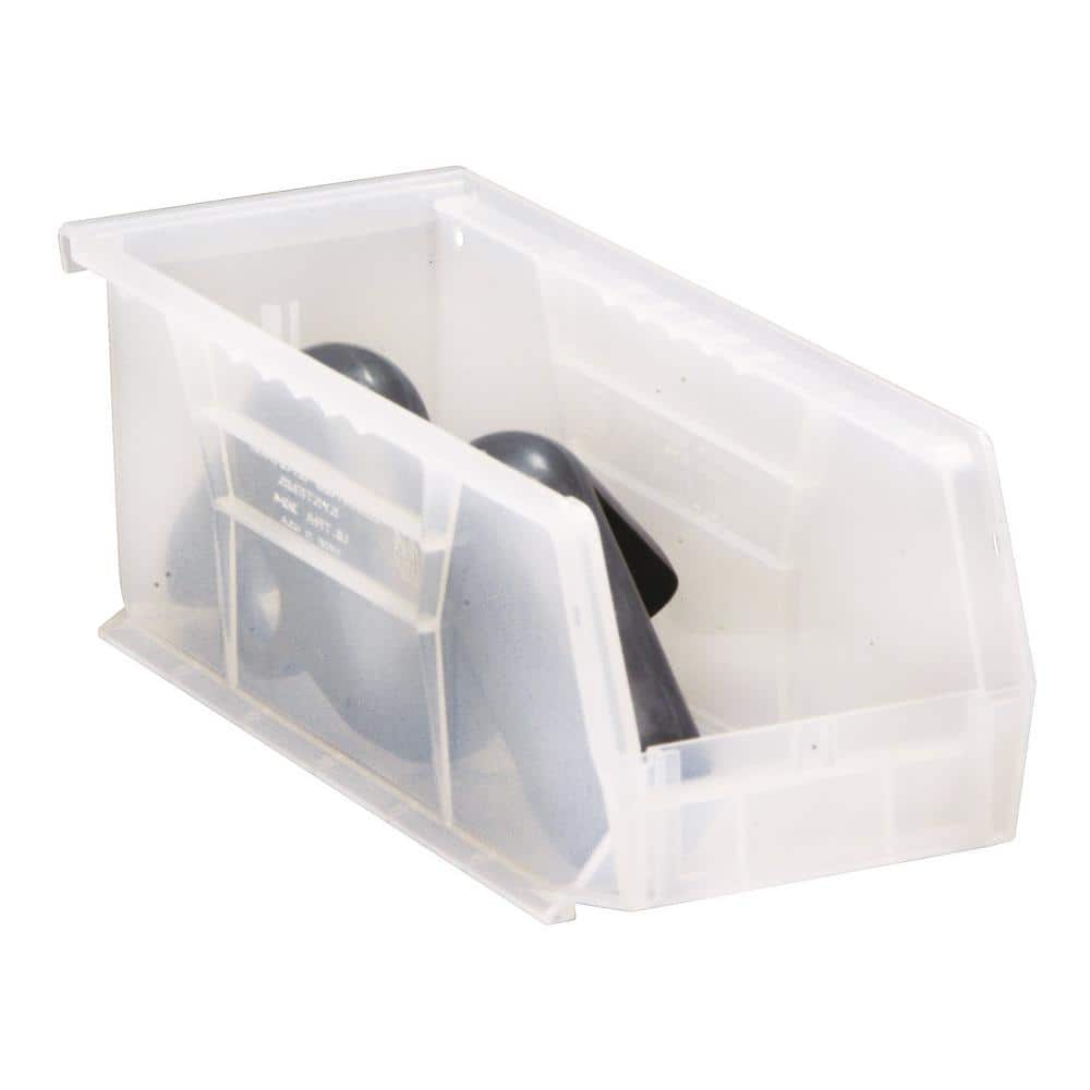Ultra Series 1.51 Qt. Stack and Hang Bin in Clear (12-Pack) - Hercitys