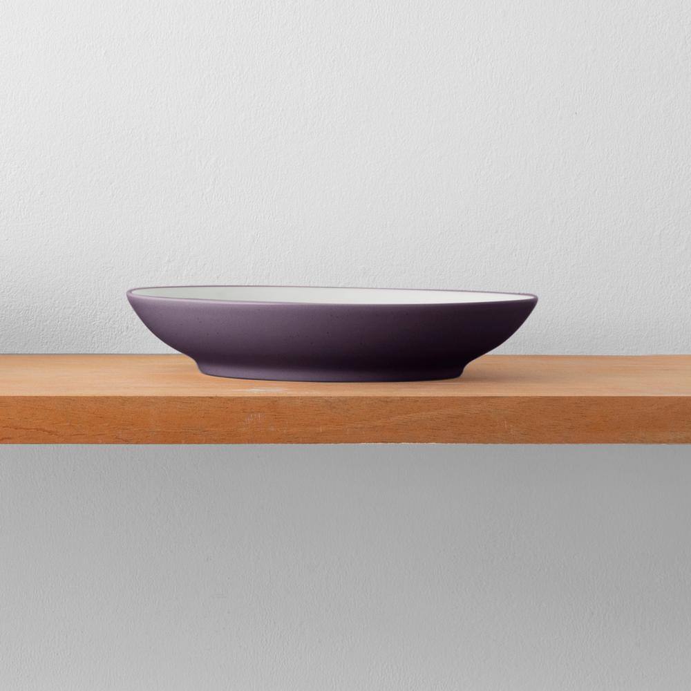 Colorwave Plum 9 in., 35 fl.oz (Purple) Stoneware Coupe Pasta Bowls, (Set of 4) - Hercitys
