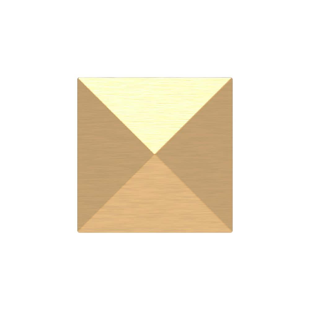 Studio 1-1/4 in. Square Brushed Golden Brass Cabinet Knob (10-Pack) - Hercitys