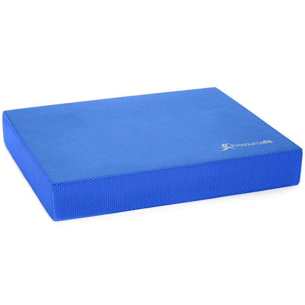 Blue 15.5 in. L x 12.5 in. W x 2.5 in. T Exercise Balance Pad, Non-Slip Cushioned Foam Mat and Knee (1.35 sq. ft.) - Hercitys