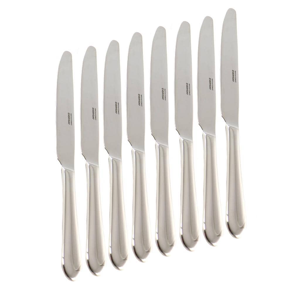 Everyday 8-Piece 18/10 Stainless Steel Dinner Knife Set - Hercitys