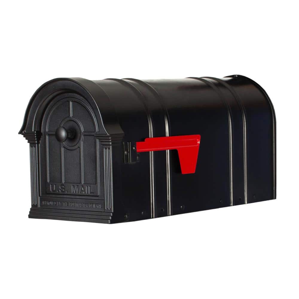 Manchester Black Steel and Aluminum Post Mount Mailbox - Hercitys