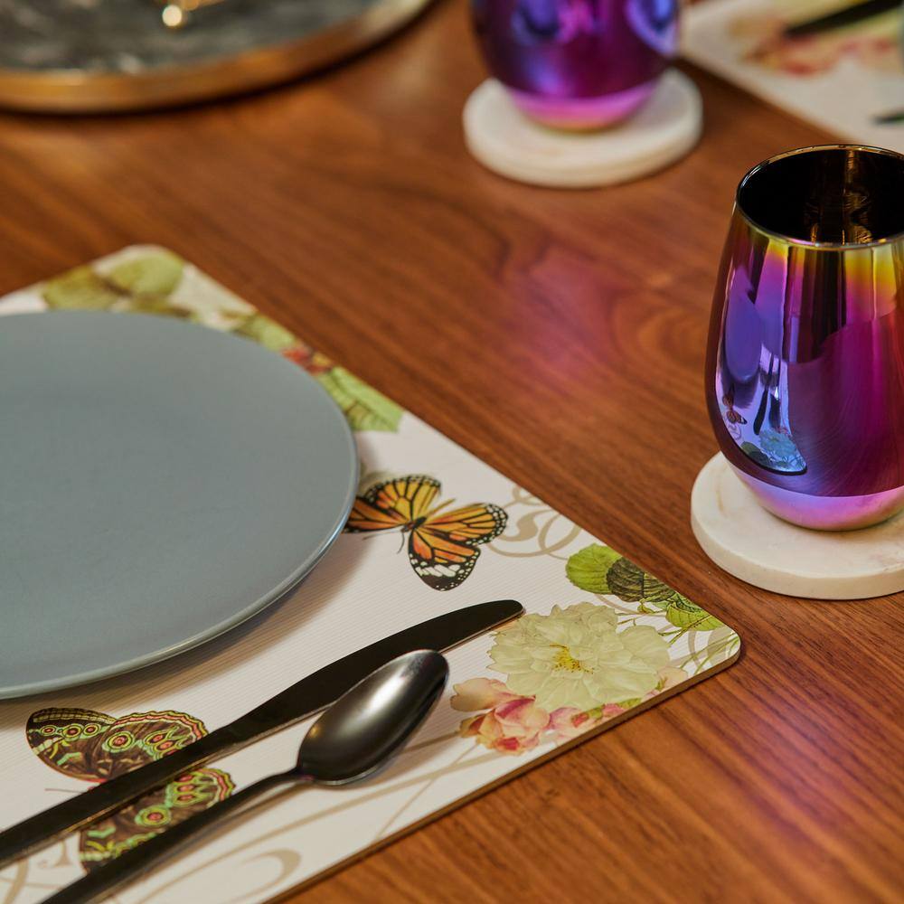 Tisbury White 11.5 in. x 15.5 in. Cork Placemat (Set of 2) - Hercitys