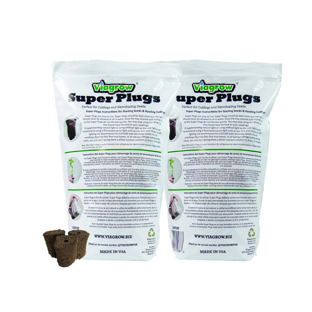 Super Plugs 200 Seed Starter Plugs (2-Packs of 100) - Hercitys