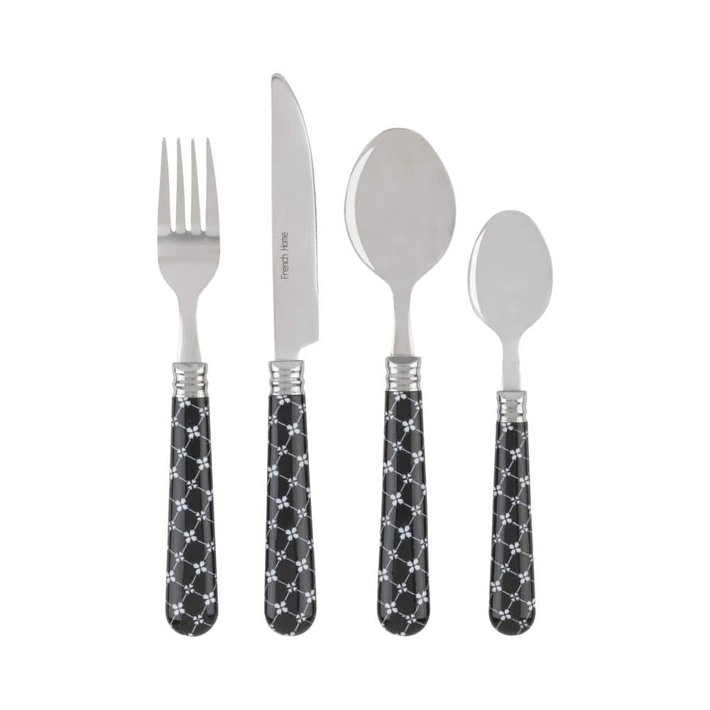 Bistro 16-Piece Abstract Butterfly Stainless Steel Flatware Set (Service for 4) - Hercitys