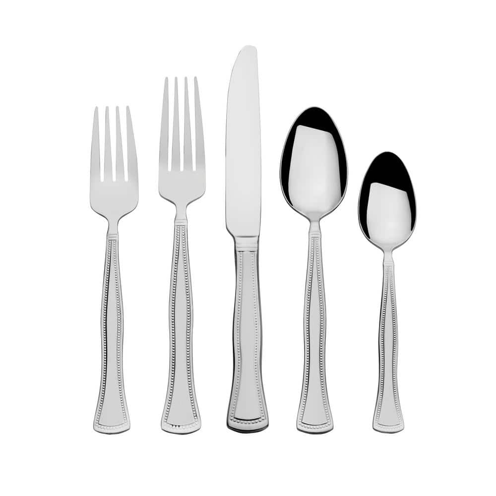 Chadwick Bead 20-pc Flatware Set, Service for 4, Stainless Steel 18/0 - Hercitys
