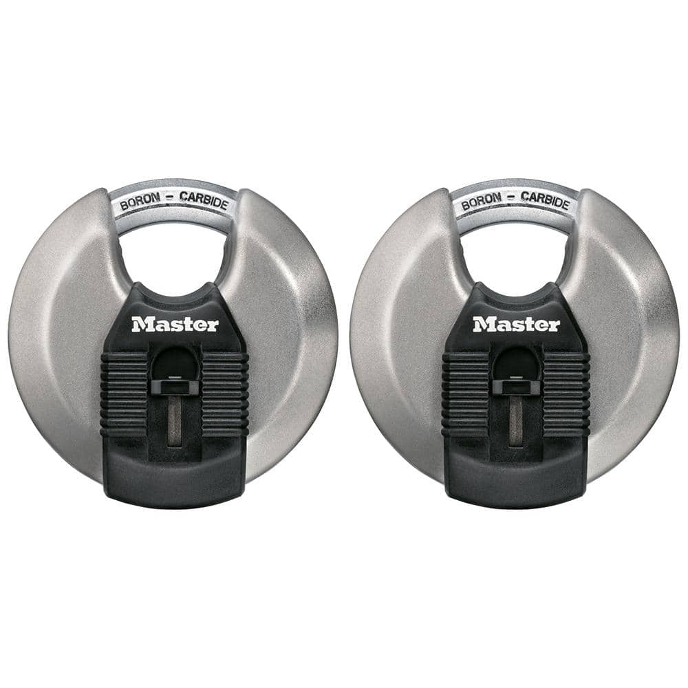 Heavy Duty Outdoor Shrouded Padlock with Key, 3-1/8 in. Wide, 2 Pack - Hercitys