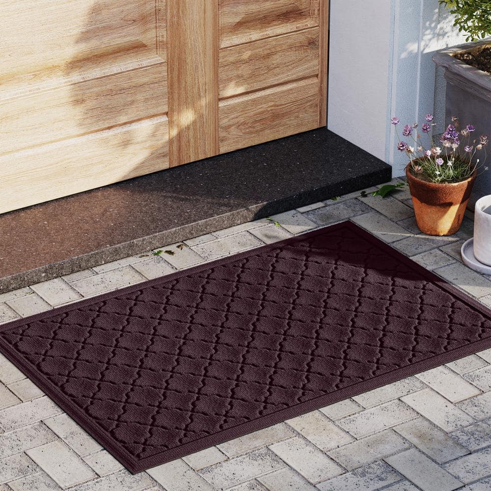 Waterhog Cordova 23 in. x 35 in. PET Polyester Indoor Outdoor Mat Bordeaux - Hercitys