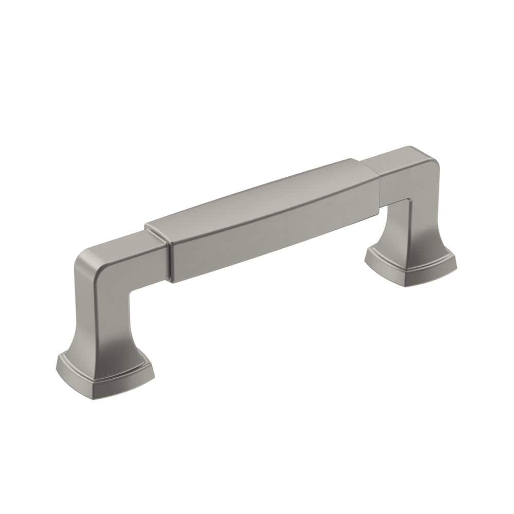 Stature 3-3/4 in. (96mm) Classic Satin Nickel Bar Cabinet Pull - Hercitys