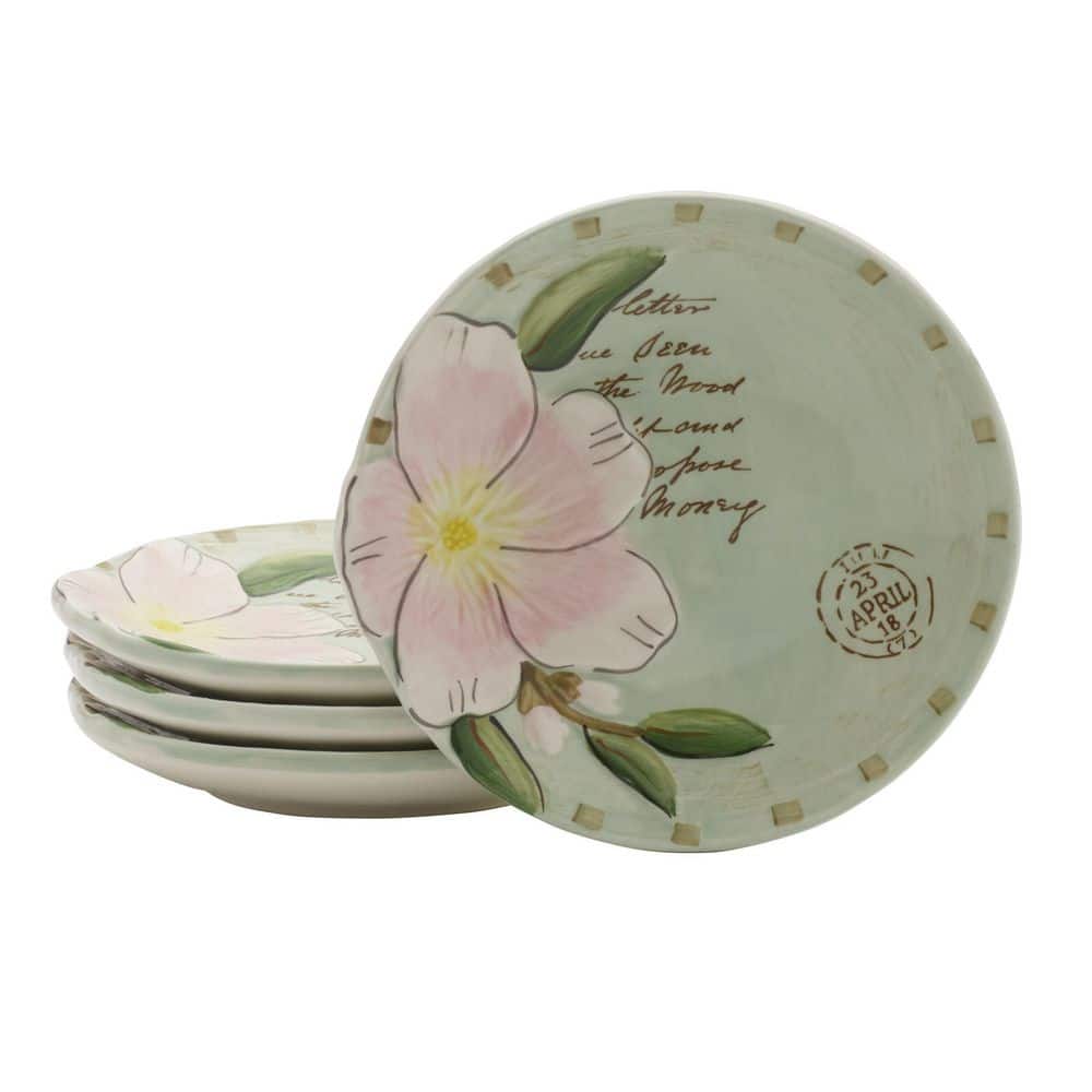 Toulouse Green Appetizer Plates (Set of 4) - Hercitys