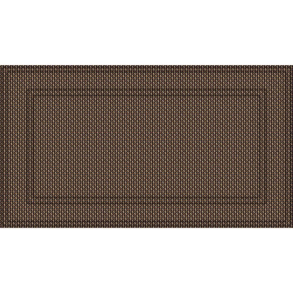 Woven Basketweave Brown 20 in. x 36 in. Non-Slip Indoor Outdoor Door Mat - Hercitys