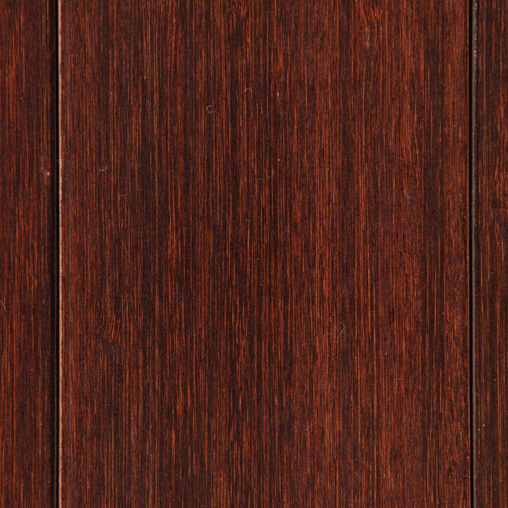 Deluxe Dark Brown Mahogany 55 in. x 57 in. Bamboo Roll-Up Office Chair Mat with Lip - Hercitys