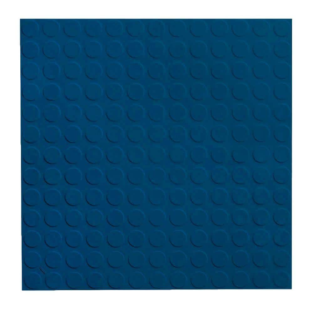 Vantage Circular Profile 19.69 in. x 19.69 in. Deep Navy Rubber Tile - Hercitys