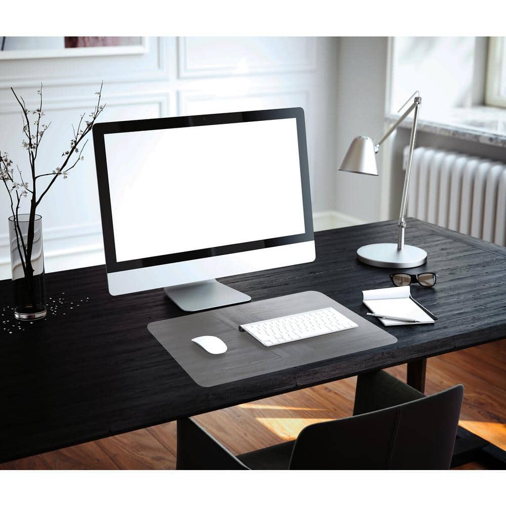Desktex 20 in. x 36 in. Rectangular Clear Vinyl Anti-Static Desk Pad - Hercitys