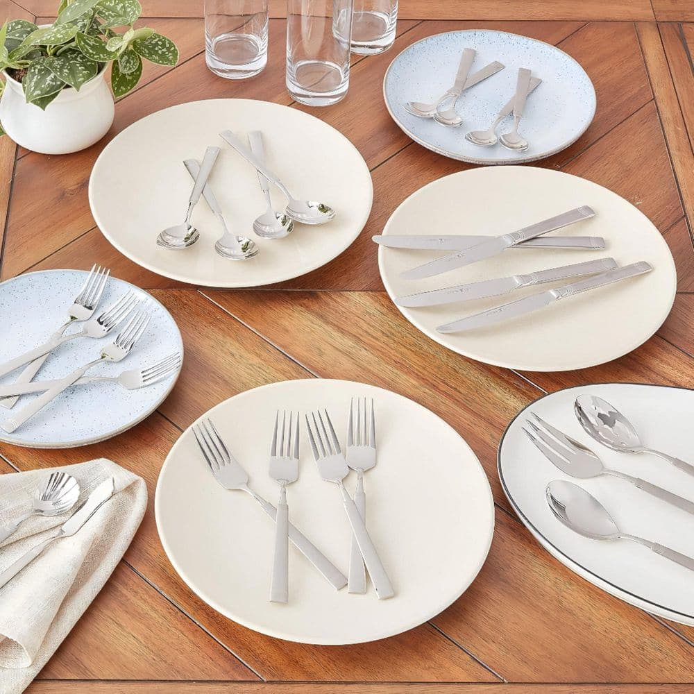 Joy 45-Piece 18/10 Stainless Steel Flatware Set (Service for 8) - Hercitys