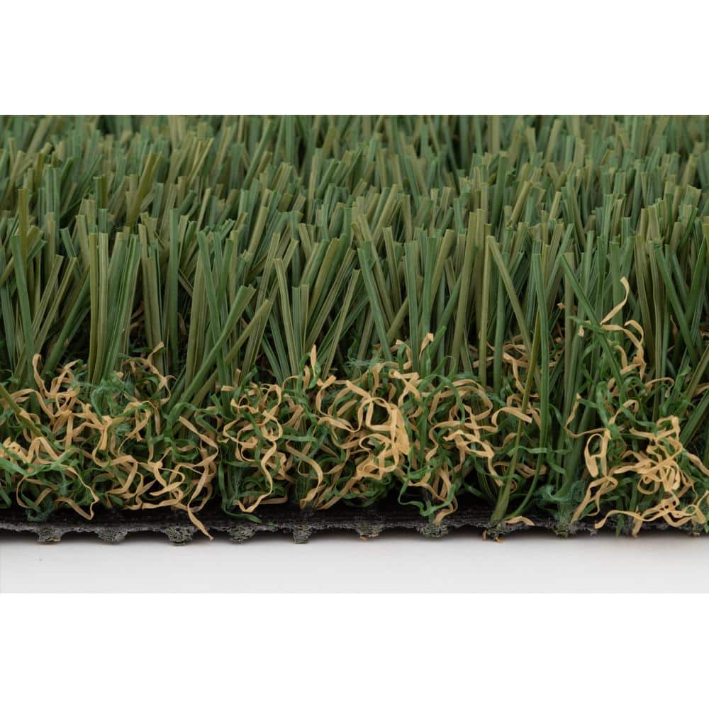 80 oz. Evolution 15 ft. Wide x Cut to Length Dark Field Olive Artificial Grass - Hercitys