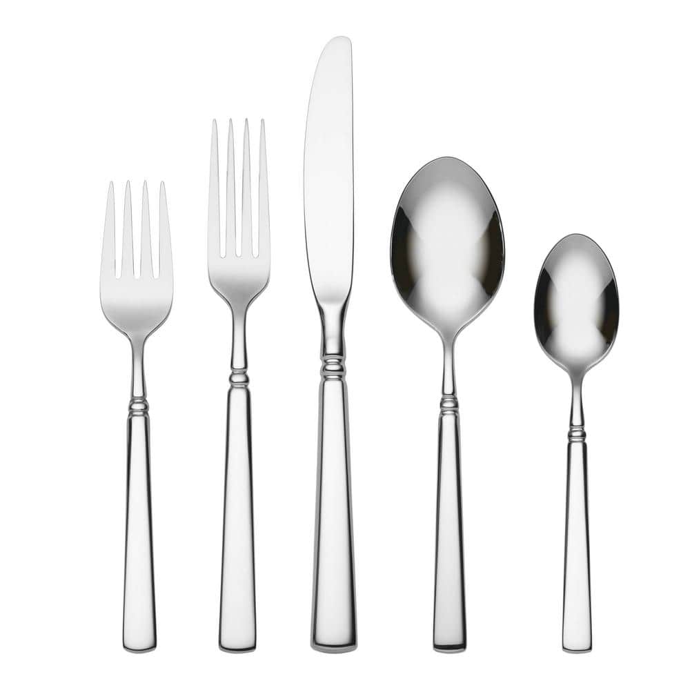 Easton 5-Piece Silver 18/10-Stainless Steel Flatware Set (Service For 1) - Hercitys