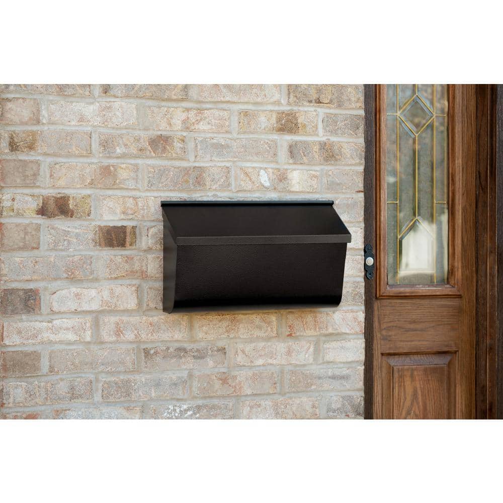 Woodlands Black, Medium, Steel, Wall Mount Mailbox - Hercitys