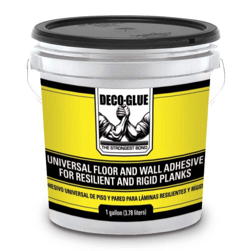 DECO GLUE 1 Gal. (4 qt.) 6-8 Hour Dry Time Universal Resilient/Hard Vinyl and Carpet Floor/Wall Adhesive in Off White - Hercitys