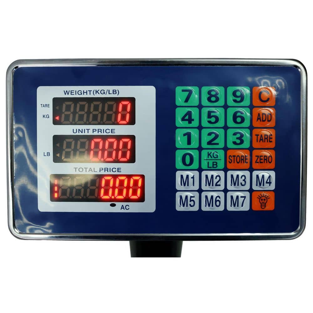 660lbs Weight LED Computing Digital Scale Floor Platform Scale, 0.1 lbs. Accuracy Computing Floor Food Scale, Black - Hercitys