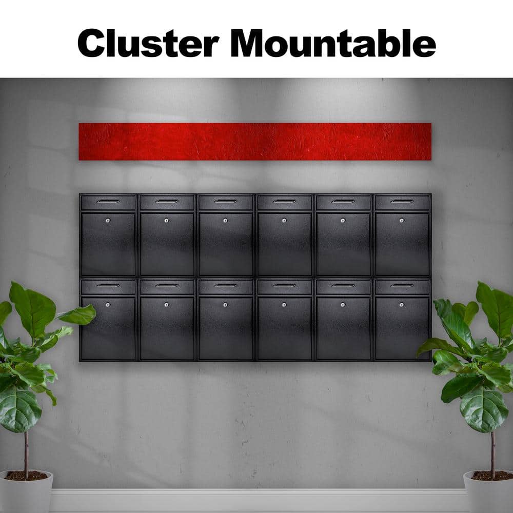 Olympus Locking Wall-Mount Drop Box with High Security Reinforced Patented Locking System, Black - Hercitys