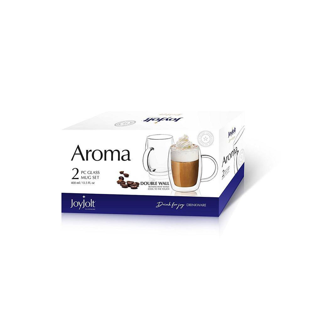 Aroma 13.5 oz Double Wall Insulated Glasses, Set of 4 - Hercitys