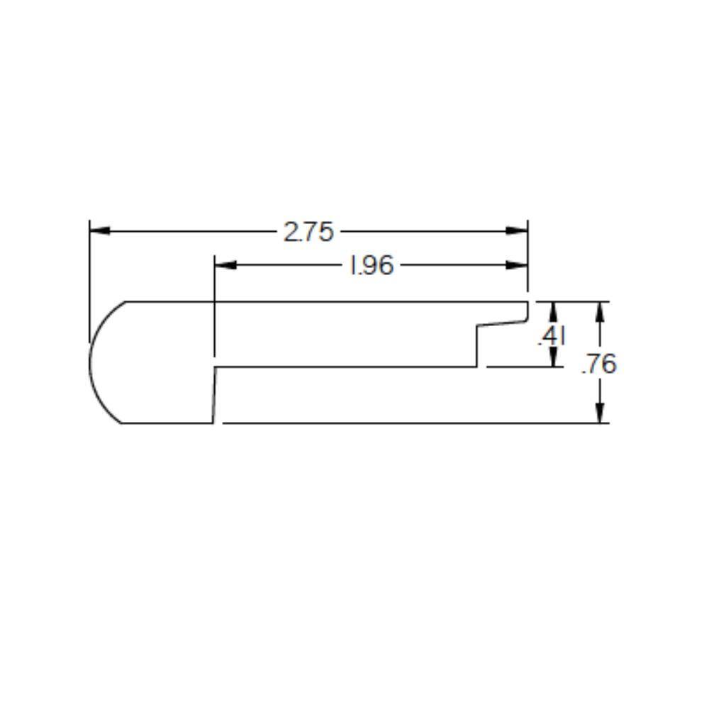 Yully 0.375 in. Thick x 2.78 in. Wide x 78 in. Length Hardwood Stair Nose - Hercitys