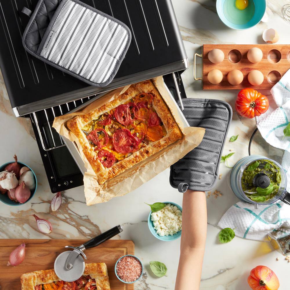 Albany Cotton Charcoal Grey Pot Holder Set (2-Pack) - Hercitys